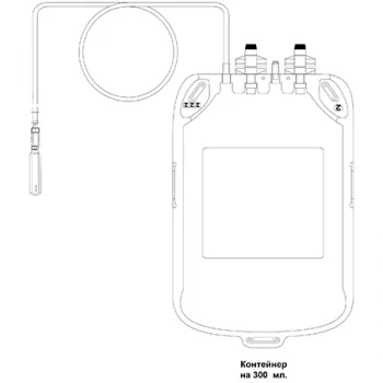 Пустые одинарные трансферные контейнеры для компонентов крови, без раствора (RSTr300)