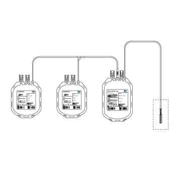 Контейнер для крови с растворами ЦФДА-1 тройной в модификации 250/150/150 без порта для пробирок (TC-250NG)