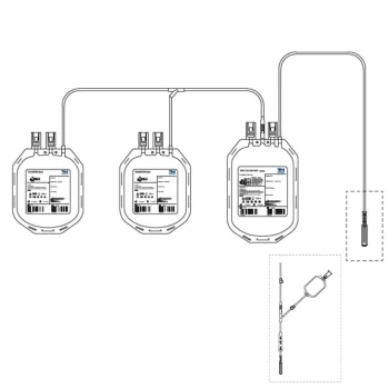 Контейнер для крови с растворами ЦФДА-1 тройной в модификации 250/150/150 с портом для пробирок (TC-250SS)